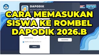 Download Lagu HOW TO ADD STUDENTS TO LEARNING GROUP CLASSROOM IN THE DAPODIK 2026.B APPLICATION MP3
