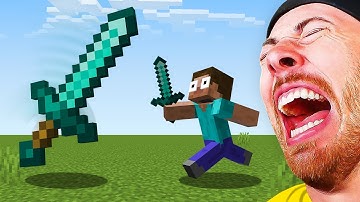 GIANT DIAMOND SWORD VS Minecraft Steve 💎💥 (FUNNY Animation Battle)