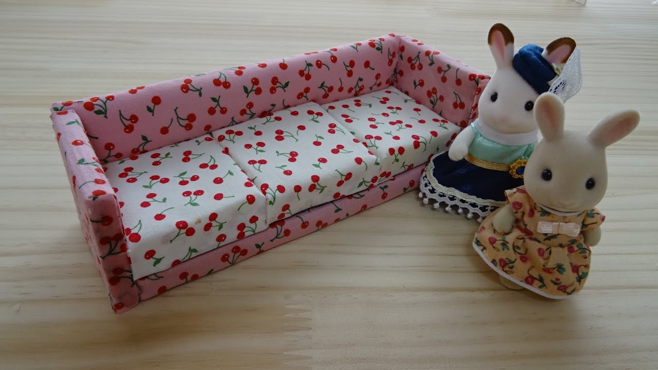 ソファの作り方 ドールハウス How To Make A Sofa It Fits Perfectly The Sylvanian Doll Youtube