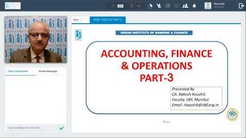 Chapter 4 - Accounting, Finance & Operations - Part III