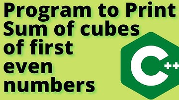 Sum of cubes of first n even numbers in C++
