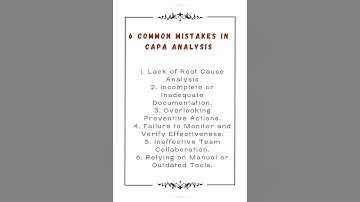 6 Common Mistakes in CAPA Analysis.
