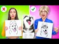 STUDENTS VS TEACHERS ART BATTLE || Who Is Better? Cool Painting Hacks And Tips By 123GO! SCHOOL