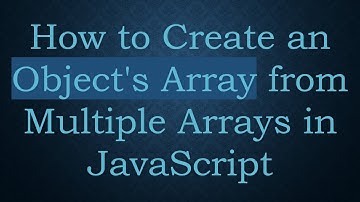 How to Create an Object