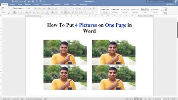 How to Put 4 Pictures On One Page in Word