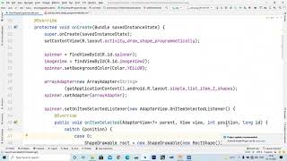 Shape Drawable Demonstration