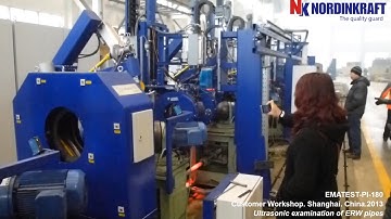 EMATEST-PI-180. For automatic ultrasonic testing of ERW-pipes with EMAT