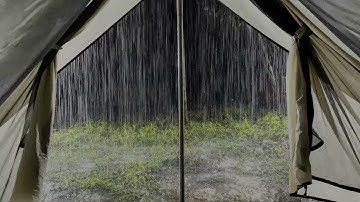 Fall Into Sleep In A Tent On Rainy Night | Heavy Rain On Tent & Powerful Thunder Sounds In Forest