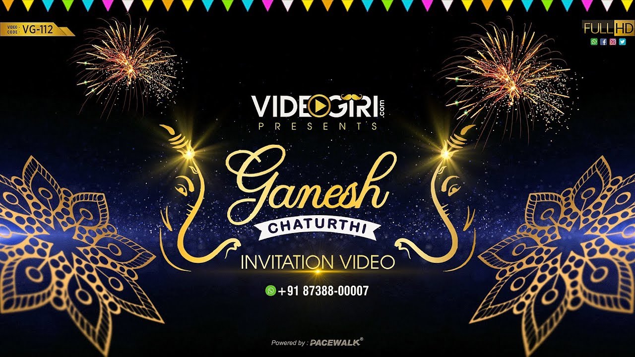 Ganesh Chaturthi Invitation Video | VG-112 - YouTube