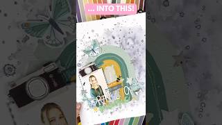 Magical layout with rainbow and bit of mixed media #scrapbooking #crafting
