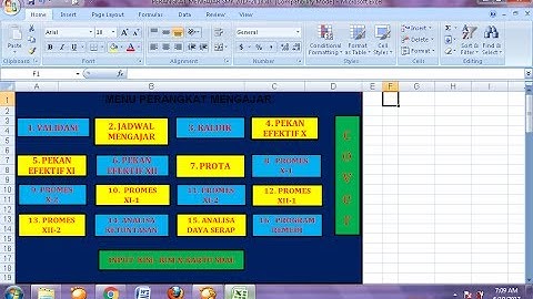MEMBUAT ICON MENU PADA EXCEL dengan Hyperlink