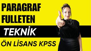 PARAGRAF FULLETEN TAKTİK ÖN LİSANS KPSS GENEL TEKRAR 2026