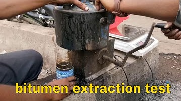 Live bitumen extraction test for dense bituminous macadam pwd road construction Civil engineering.