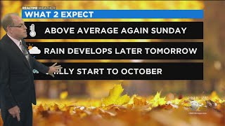 Chicago Weather: Above Average Again Sunday; Chilly Start To October