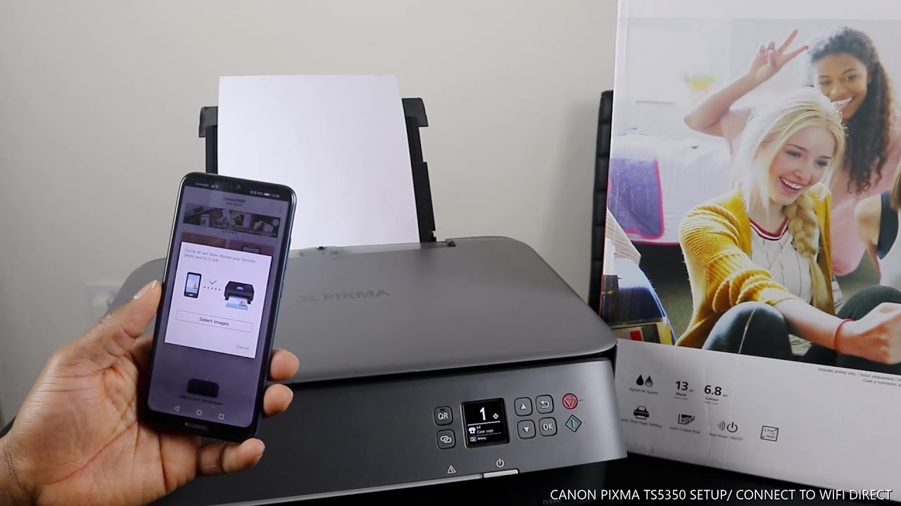 CANON PIXMA TS5350 SETUP / CONNECT TO WIFI DIRECT - YouTube