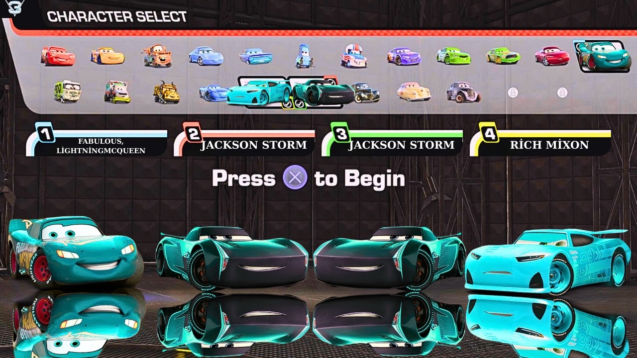 Cars 3: Driven to Win split screen 4 player #cars3 #disney #splitscreen ...