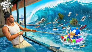 Franklin Saved Sonic In Los Santoss Tsunami Gta 5 Mods