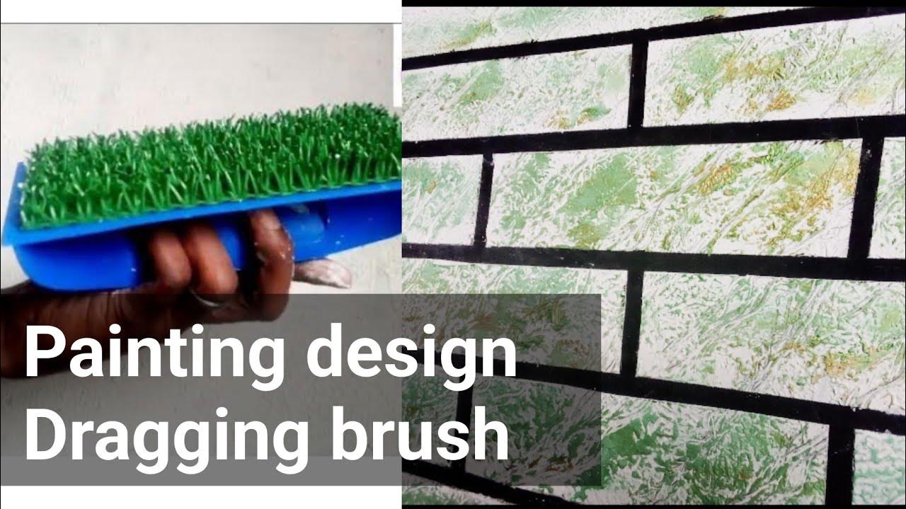 How to use a dragging painting tool. decorative dragging brush YouTube
