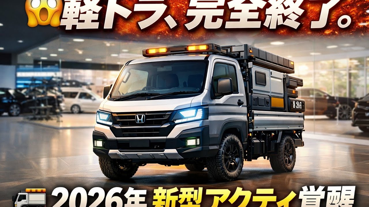🔥😱 【2026年最新】新型ホンダ・アクティ登場！軽トラの常識を覆すグローバル・スマートカーゴの全貌