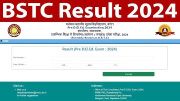 BSTC Result 2024 Kaise Dekhe How To Check BSTC Result 2024