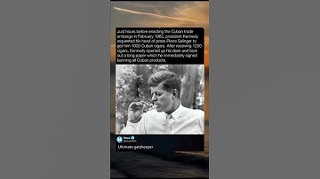 Just hours before enacting the Cuban trade embargo in February 1962, president Kennedy #music #rap