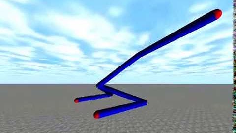 Virtual creatures evolved with genetic algorithms