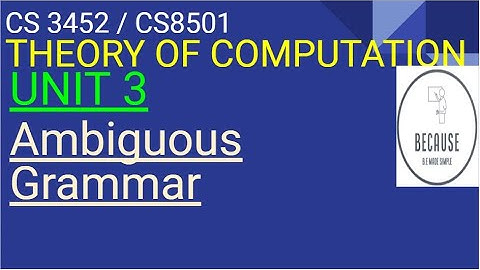 3.7 Ambiguous Grammar with Example in Tamil