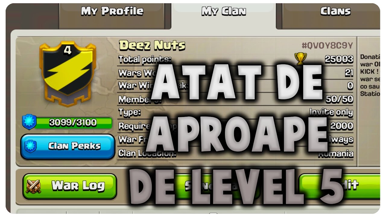 Atat de aproape de level 5 | Clash of Clans Romania
