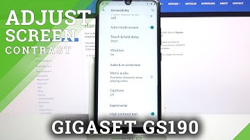 GIGASET GS190 and Accessibility Settings - How to Turn On High Contrast Text