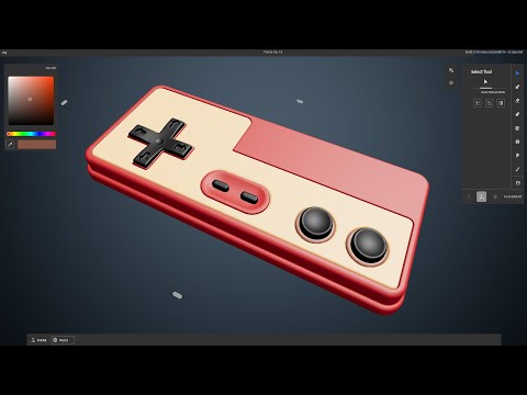 adobe substance 3d modeler | Famicom Controller | Hardsurface | PC | File in Description