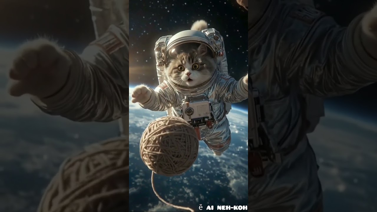 Космический кот против космической пряжи! 