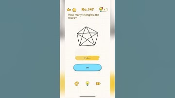 Brain Out level 147 Stage No.147 How many triangles are there?#brainout #brainoutgame #brainoutlevel