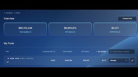 Adding $ECLIP-ATOM Liquidity on the Astroport