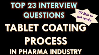 Coating process for Tablet in Pharmaceutical industry l Interview Question and answers screenshot 3