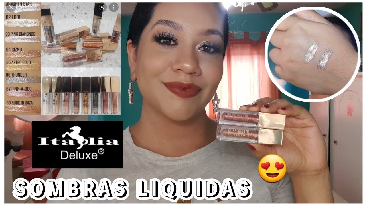Sombras liquidasMISS METAL GLITTERSHOCK⚡Italia Delux LAS MEJORES 😍