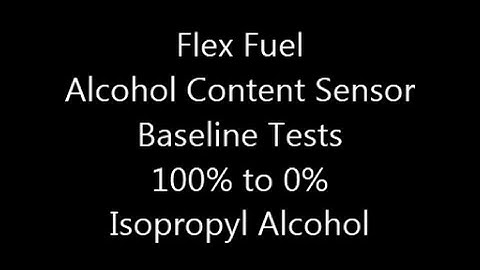 E85 Flex Fuel Sensor Bench Tests