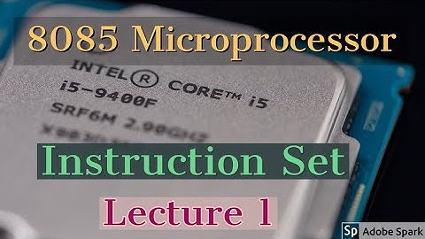 Instruction Set of 8085 Microprocessor. Data Transfer Instructions. Lecture 1.