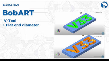 BobCAD CAM V33 Flat End V Tools