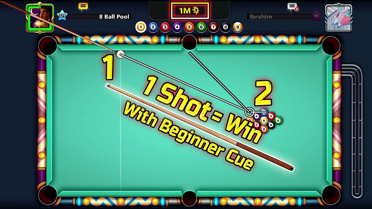 New Golden Break 9 Ball Pool 1 Shot Win 100 With Beginner Cue 8 Ball 8-ball-pool-live-no-guidelines-unique-id-118-277-281-7-road-to