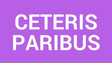 Ceteris paribus