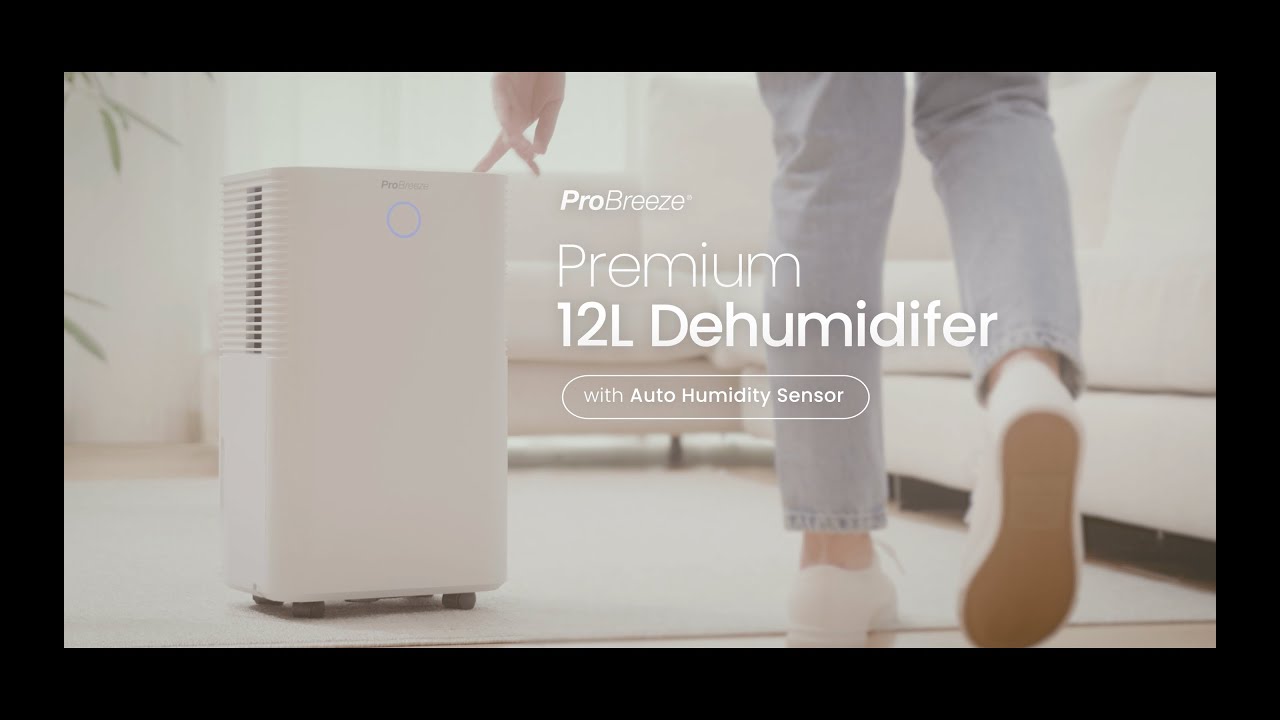 Pro Breeze 12L Day Dehumidifier with Automatic Humidity Sensor & Display 