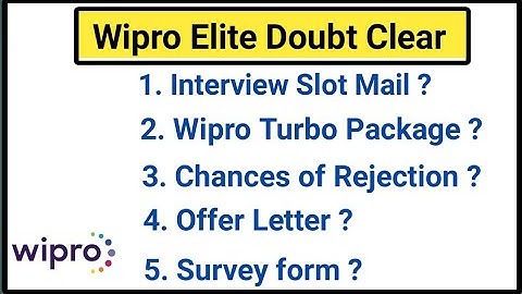 Wipro Turbo Mail Package | Interview Slot Mail | Offer Letter | Wipro Doubt Clear | Project Engineer