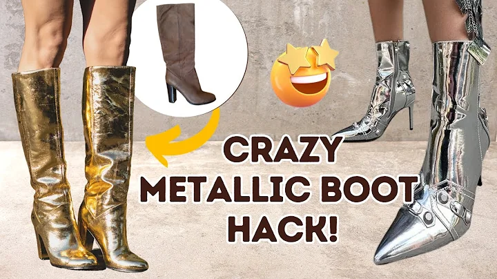 Transforme suas botas com efeito metálico líquido!