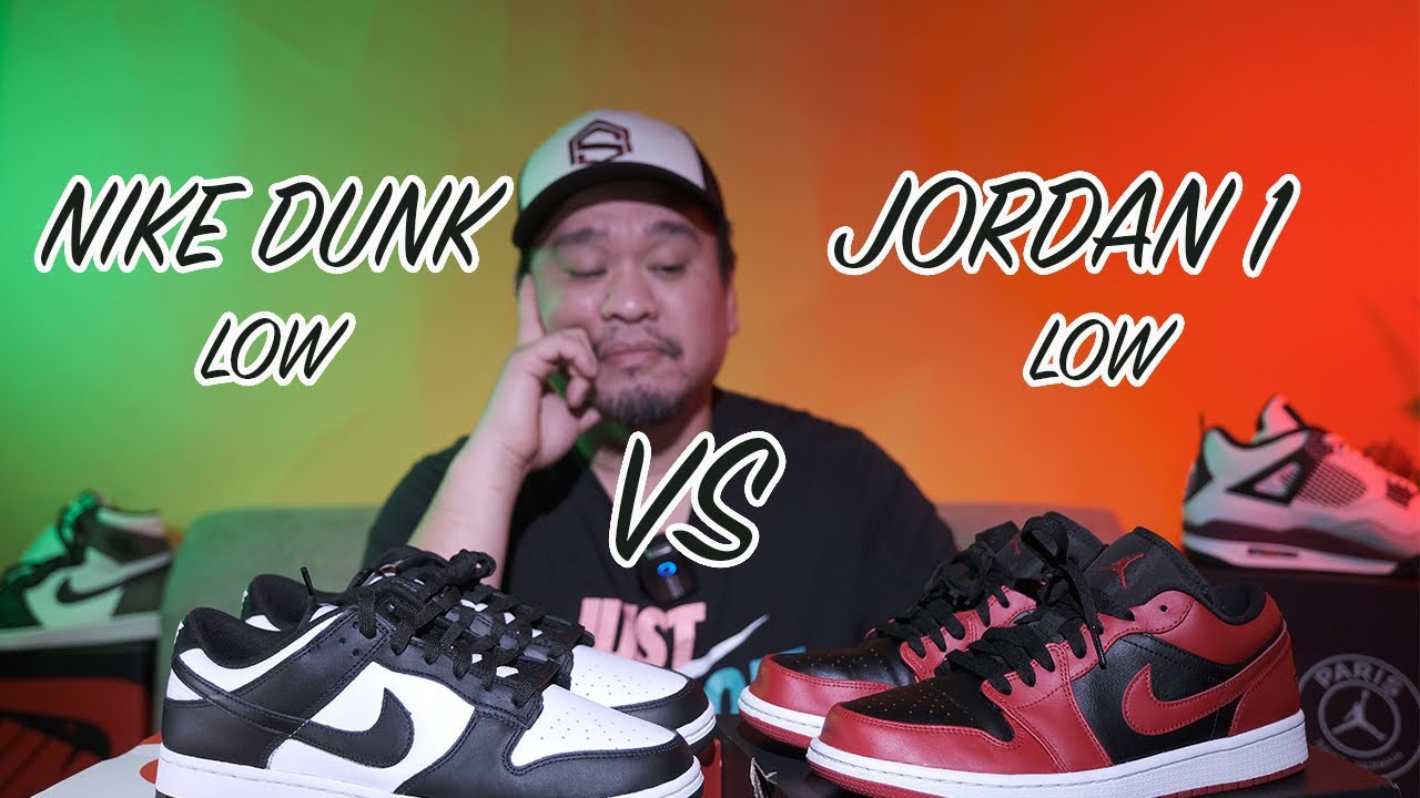 difference between nike dunk and jordan 1 low