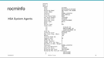AMD HIP Tutorial, 6-2, rocminfo