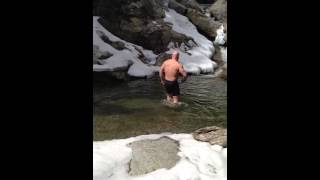 Last Ski ..First Swim Vermont April 2013