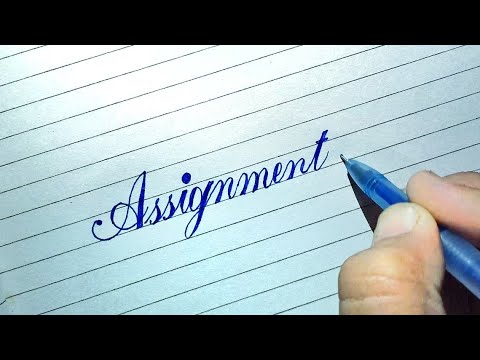 how to write the word assignment in calligraphy