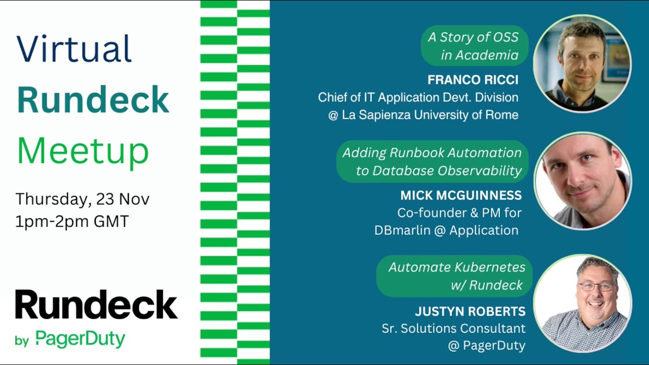 Rundeck by Pagerduty Community Meetup Automate w/ La Sapienza