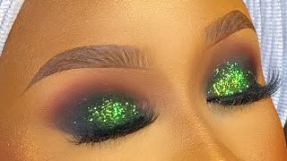 BEGINNERS EYE MAKEUP TUTORIAL | HOW TO APPLY GLITTERY SMOKEY EYESHADOW