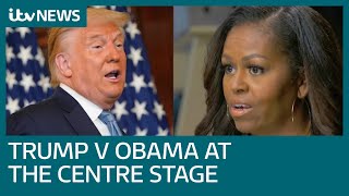 President Donald Trump v Michelle Obama takes centre-stage at Democratic convention | ITV News